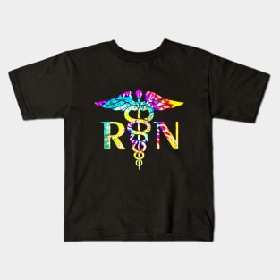 Lovely Rn Registered Nurse Tie Dye T-Shirt Kids T-Shirt